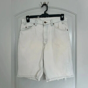 Levi’s Vintage 550 Distressed Denim Shorts Jorts Orange Tab